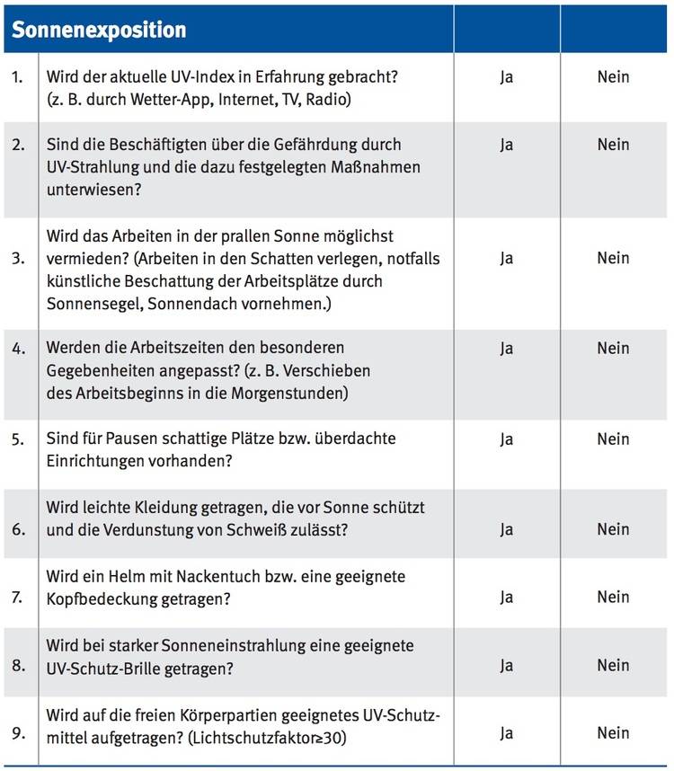 Checkliste: So Schützen Sie Sich Und Ihre Mitarbeiter Vor Sonne Und ...