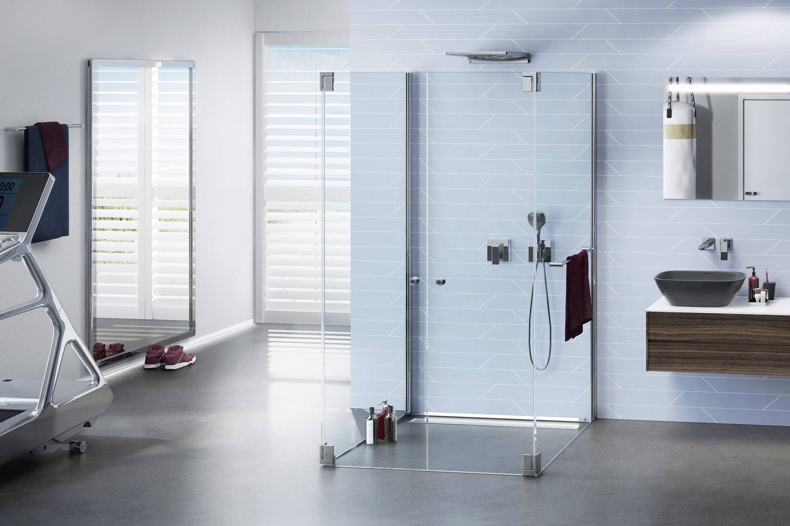 Wasser zum Reinigen von Badezimmer, Dusche, Spiegel, Glas, Küche