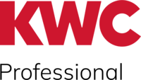 Logo von KWC Professional: "KWC" in roten Großbuchstaben über dem Wort "Professional" in Schwarz - Hersteller für Armaturen und Gebäudetechnik-Lösungen.