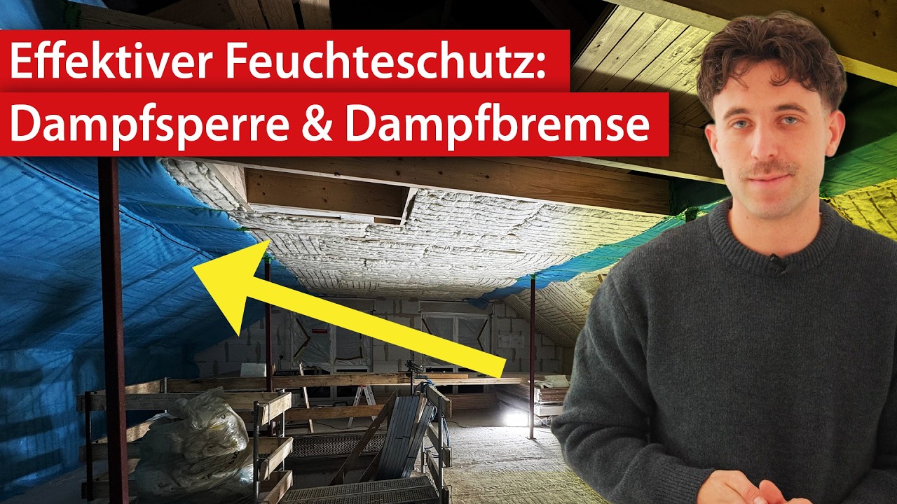 Effektiver Feuchteschutz: Dampfsperre & Dampfbremse | kurzerklärt Effektiver Feuchteschutz: Dampfsperre & Dampfbremse | kurzerklärt