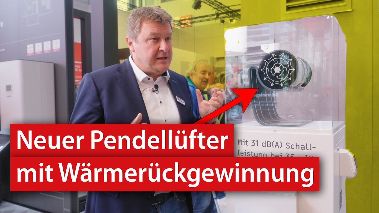 93,4% Wärmerückgewinnung - Pendellüfter LWE-W 100 P von Stiebel Eltron | IFH/Intherm 2026 93,4% Wärmerückgewinnung - Pendellüfter LWE-W 100 P von Stiebel Eltron | IFH/Intherm 2026